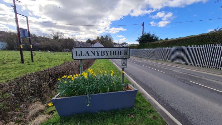 Llanybydder sign, Llanybydder, Carmarthenshire