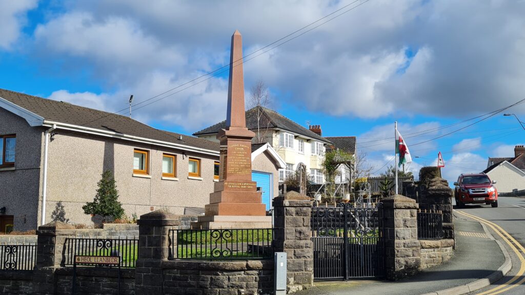 War Memorial, LLanybydder, Carmarthenshire